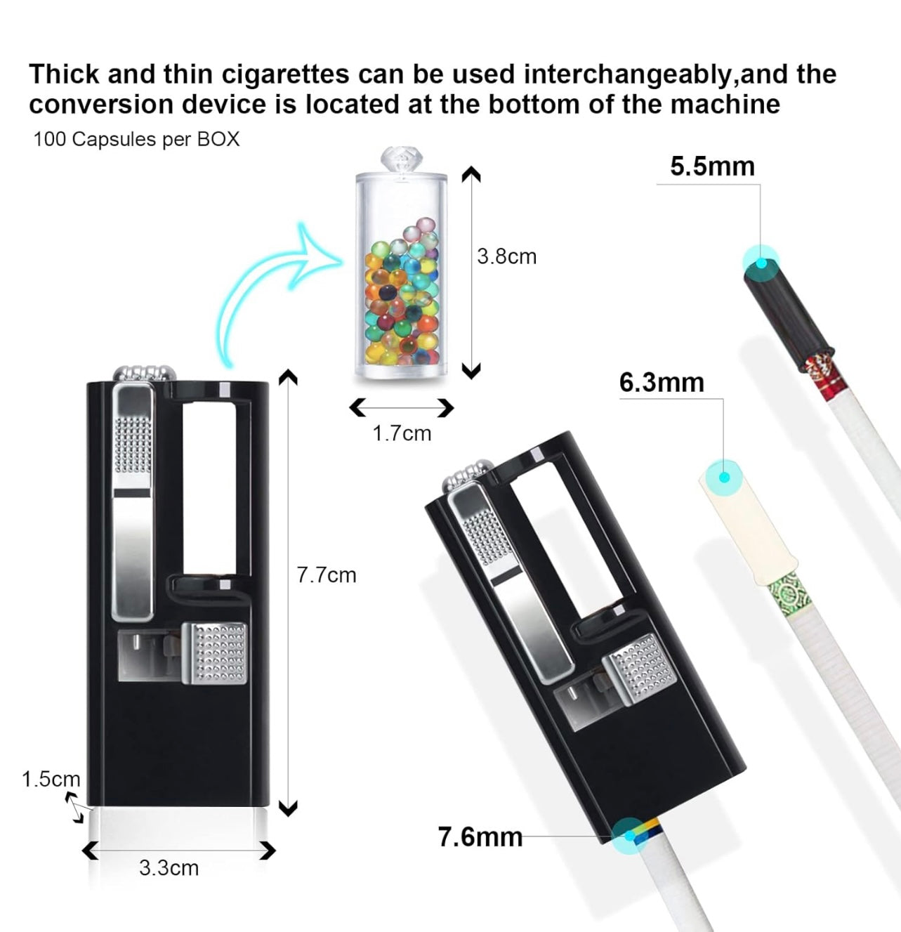 Cigarette flavour click machine
