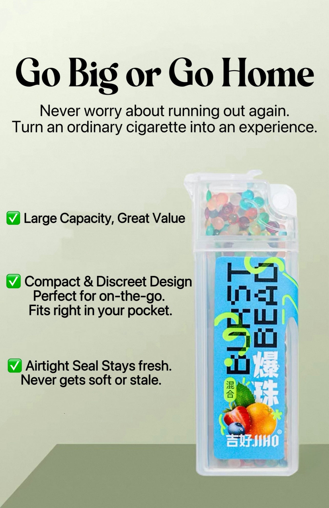 Flavour click beads